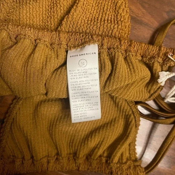 NWT Good American Ribbed Bikini Bottoms Size 1/2 - Picture 4 of 4